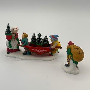 Dept. 56 Delivering the Christmas Greens Mrs Clause Elves Topiary